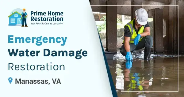 Emergency water damage restoration in Manassas, VA